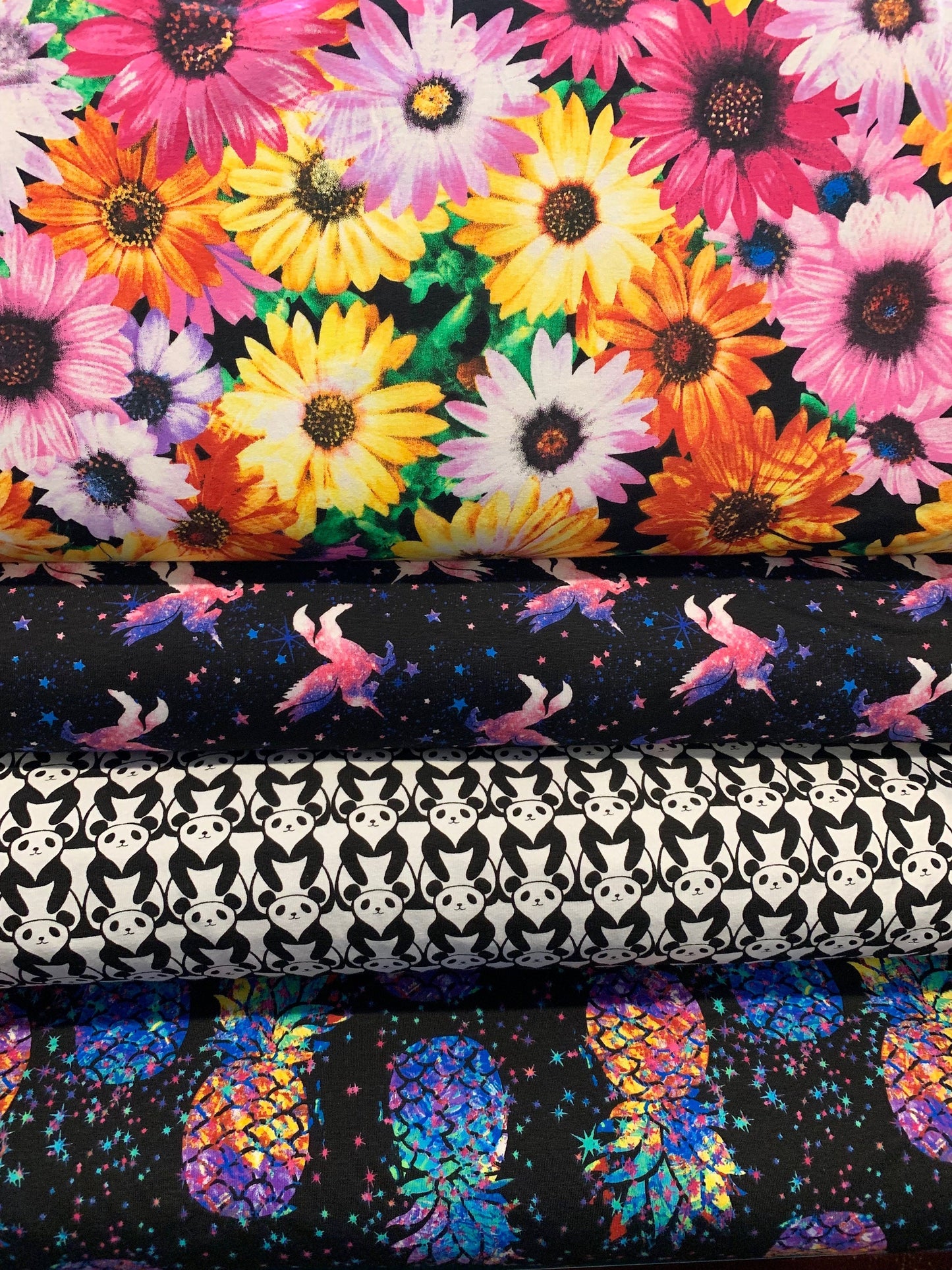 Electric Flowers Knit WKnit CS7382 Multi Cotton Spandex Knit