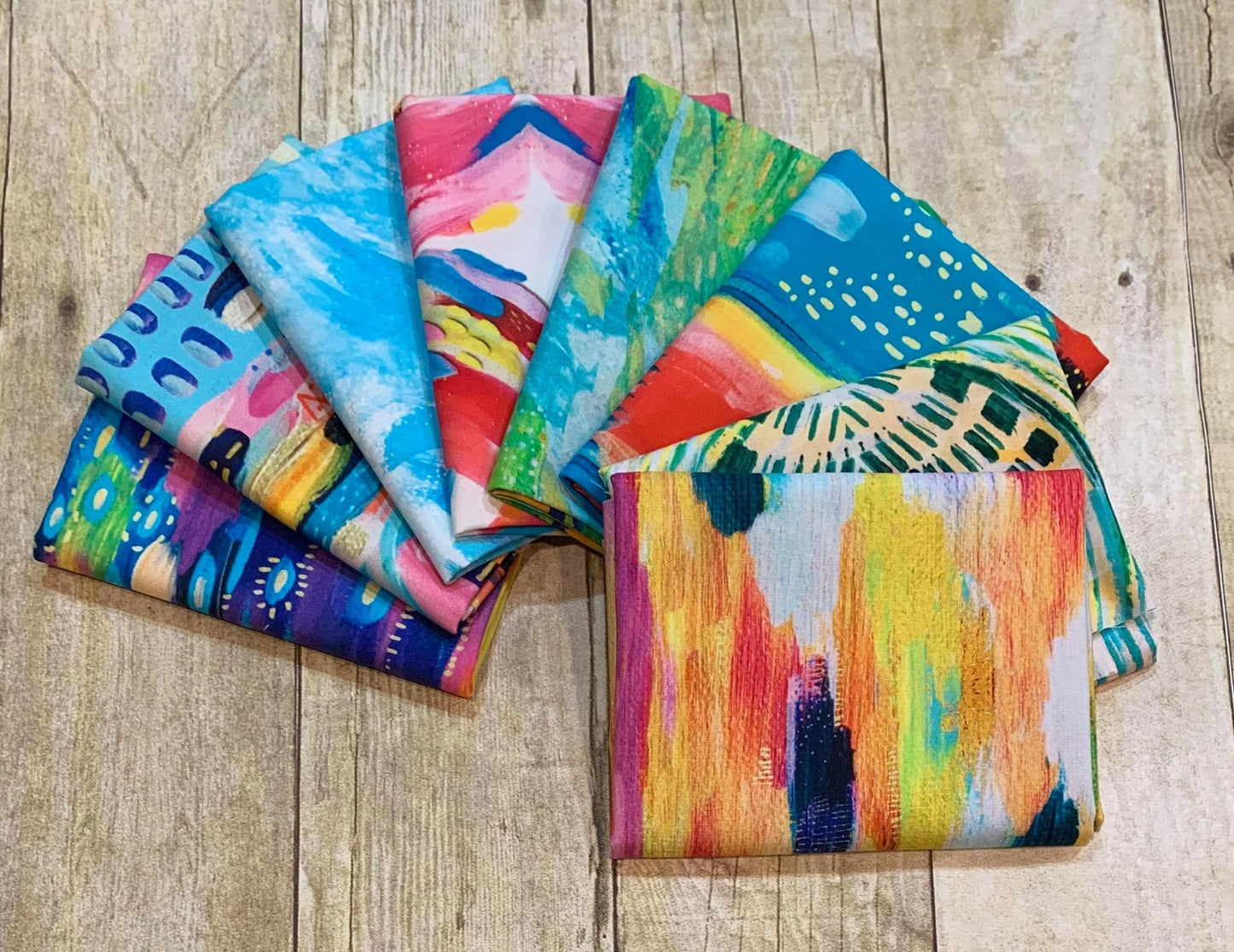 Artsy Brights Digital Brushwork 14859-BLUE Cotton Woven Fabric