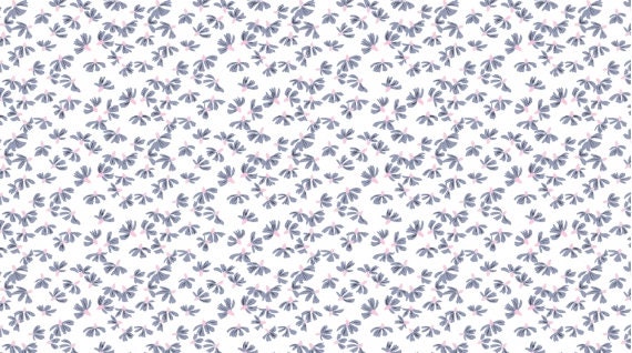 Ghostwood by Rae Ritchie Cone Flowers on White Stella SRR1187 White Cotton Woven Fabric