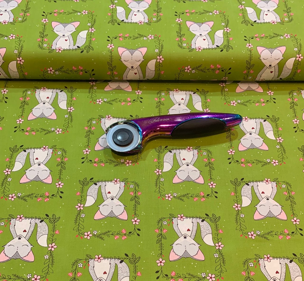 Curiosity by Sandra Clemons Meadow Fox Frames DH8570-MEAD Cotton Woven Fabric