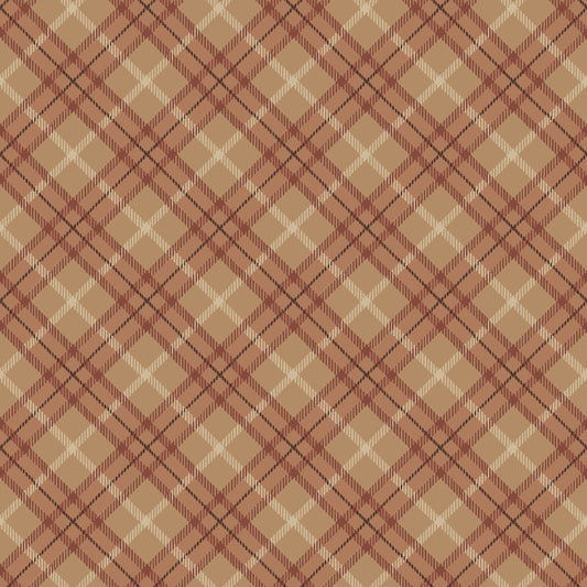 Running Free Plaid Rust 4963-34 Cotton Woven Fabric