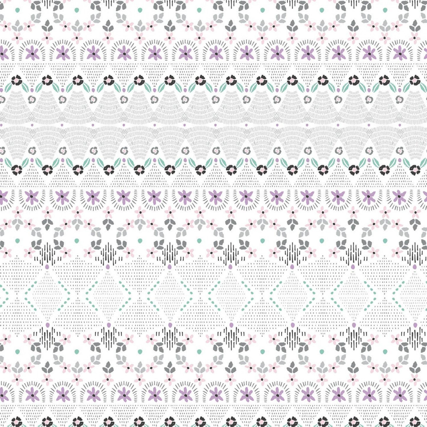 Bear Hug White Little Details 21181505-2 Cotton Woven Fabric