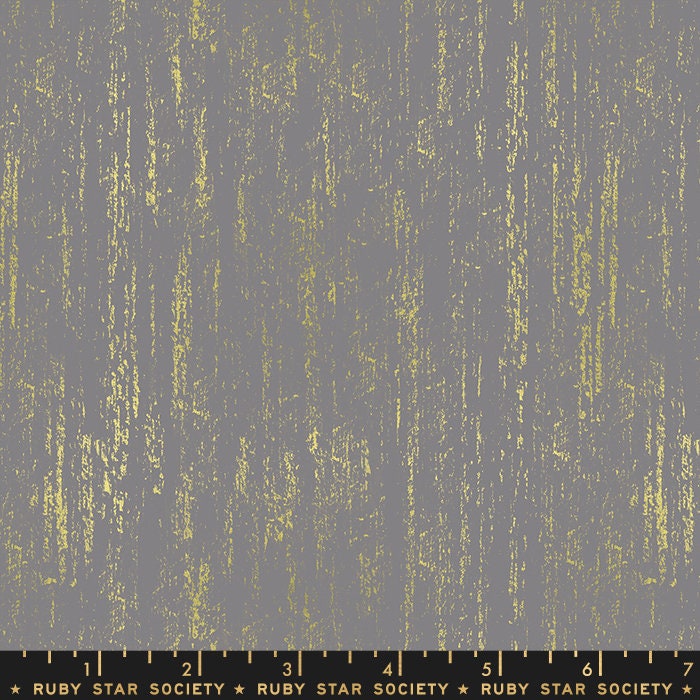 Crescent by Sarah Watts of Ruby Star Society Brushed Metallic Slate Gray RS2005-14M Cotton Woven Fabric