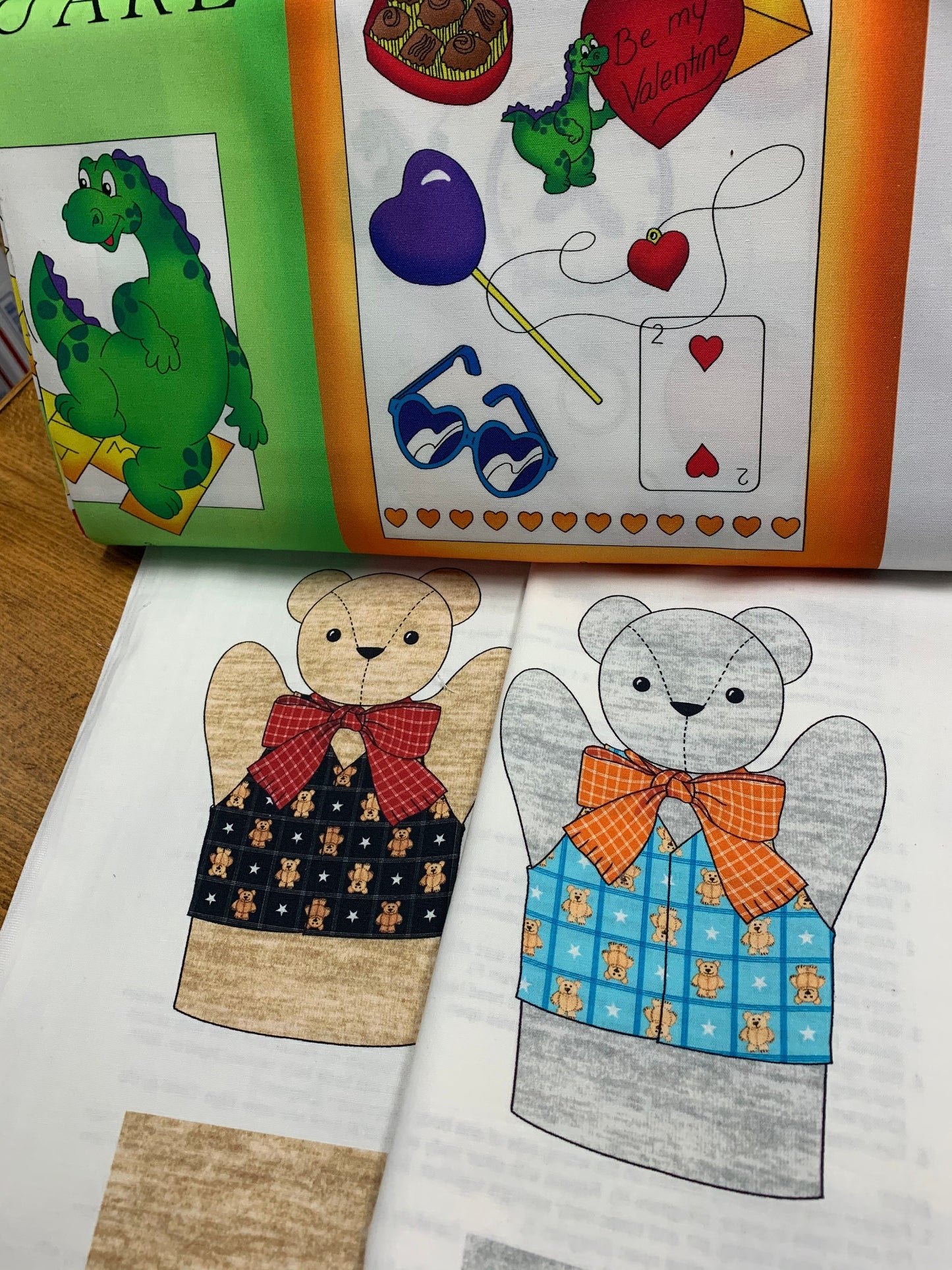 Sew N Go IX 24" Panel Teaching Teddy Puppet Tan 27280A Cotton Woven Panel