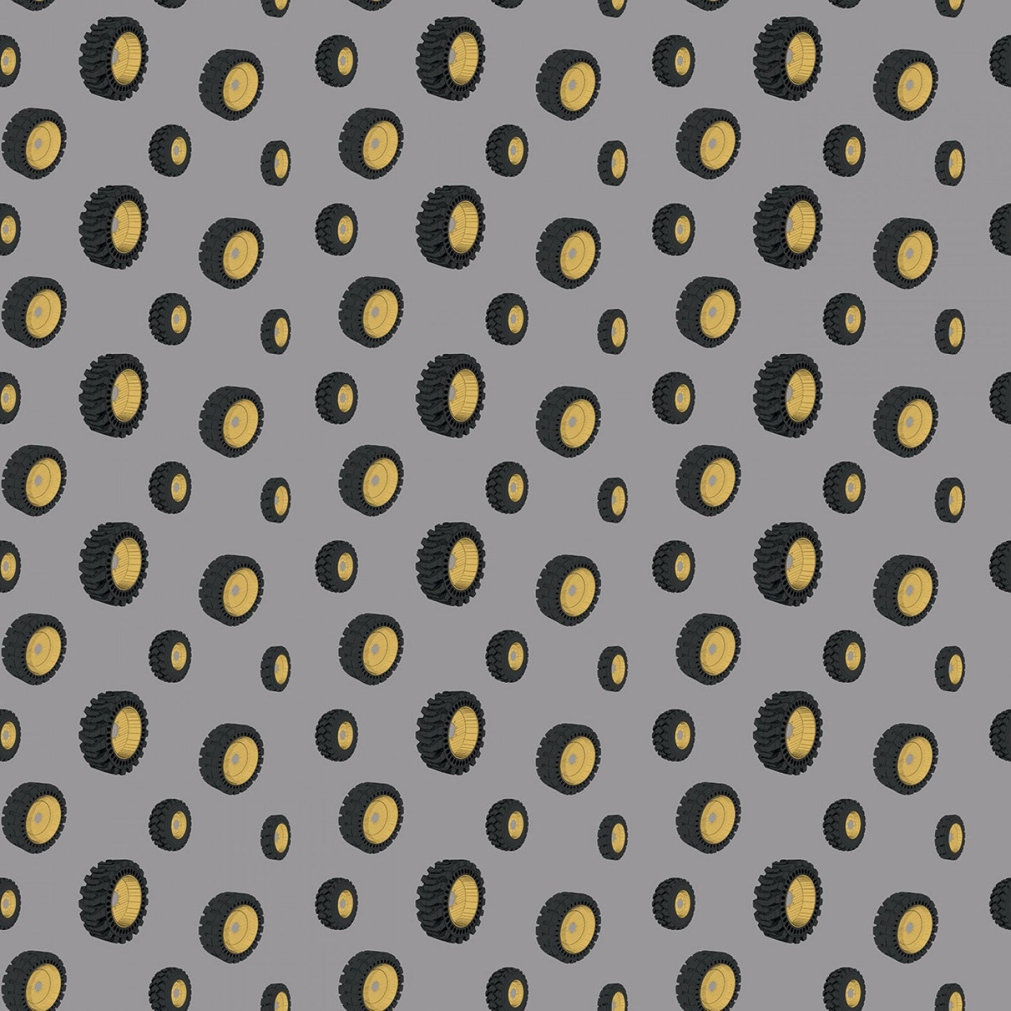 CAT by Caterpillar Tires Gray C9104R-GRAY Licensed Cotton Woven Fabric