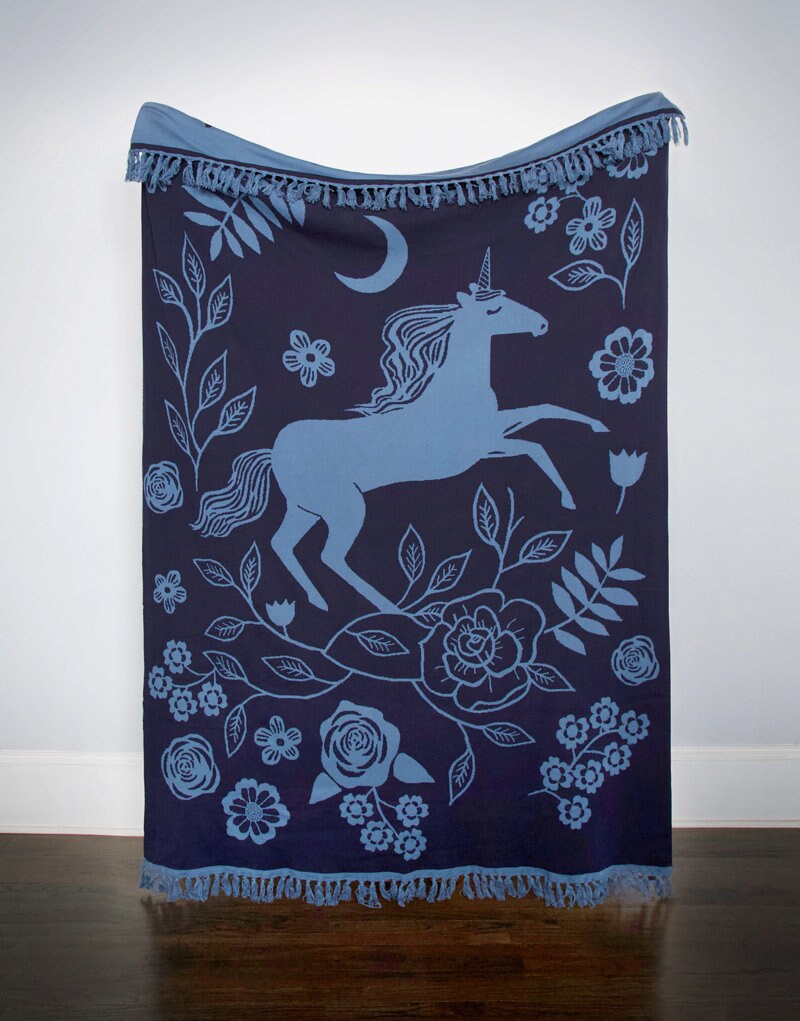 Unicorn Throw by Sarah Watts of Ruby Star Society 50" x 70"