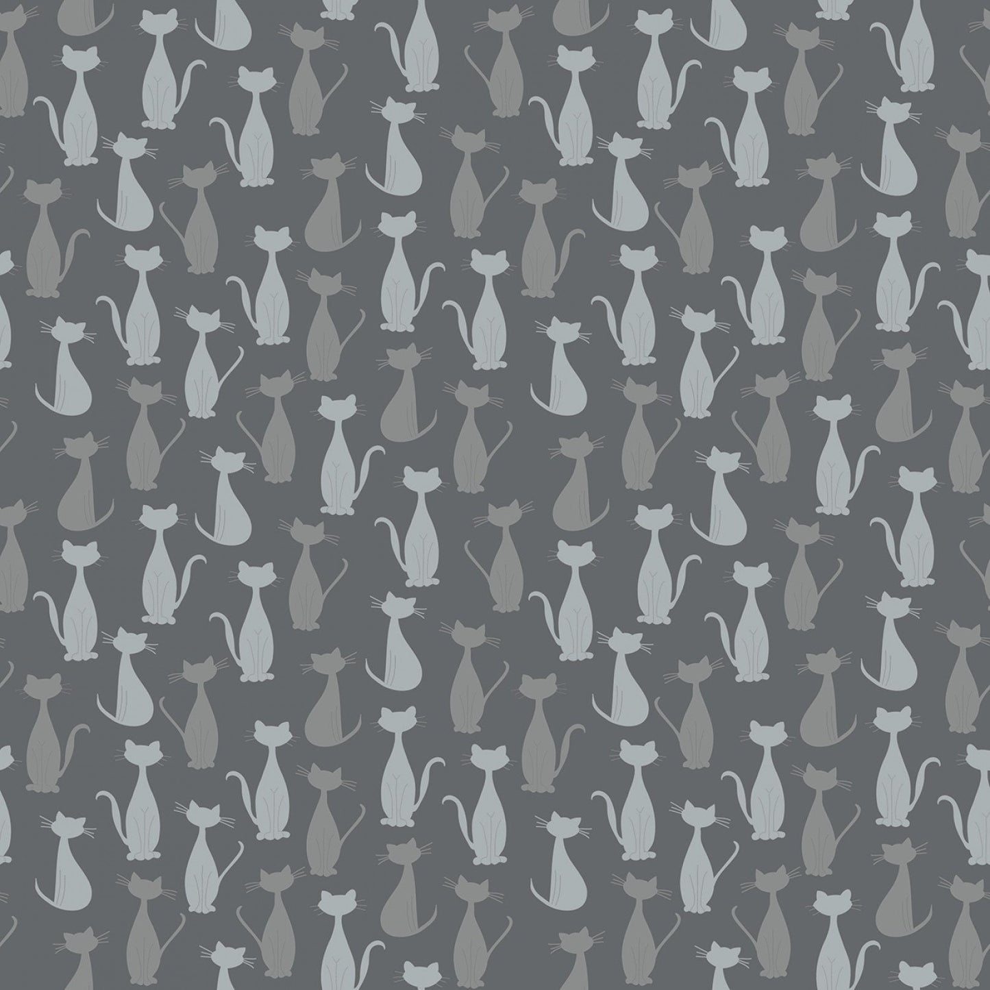Chloe & Friends by Melissa Mortenson Silhouette Gray C8913R-GRAY Cotton Woven Fabric