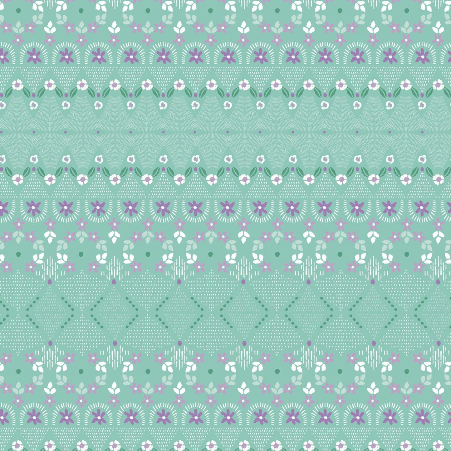 Bear Hug Aqua Little Details  21181505-1 Cotton Woven Fabric