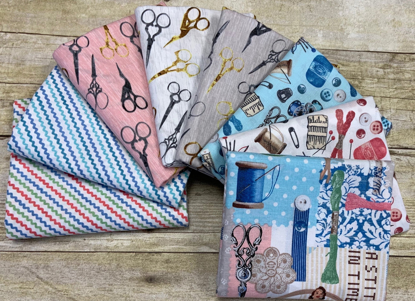 A Stitch in Time Scissors Coral 51512-5 Cotton Woven Fabric
