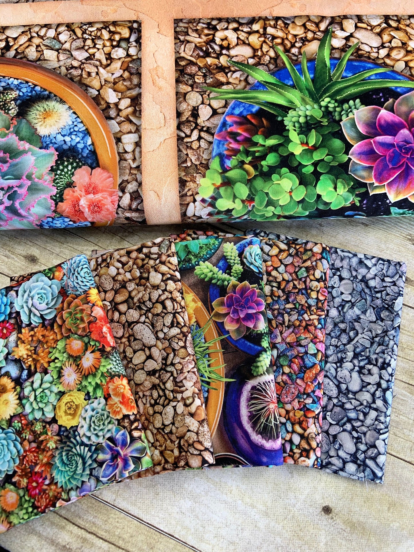 The Potted Garden Andrew Farley SRKD-19576-344 Cobblestone Cotton Woven Fabric