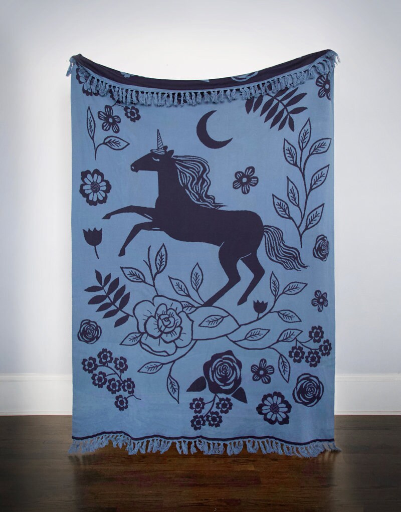 Unicorn Throw by Sarah Watts of Ruby Star Society 50" x 70"