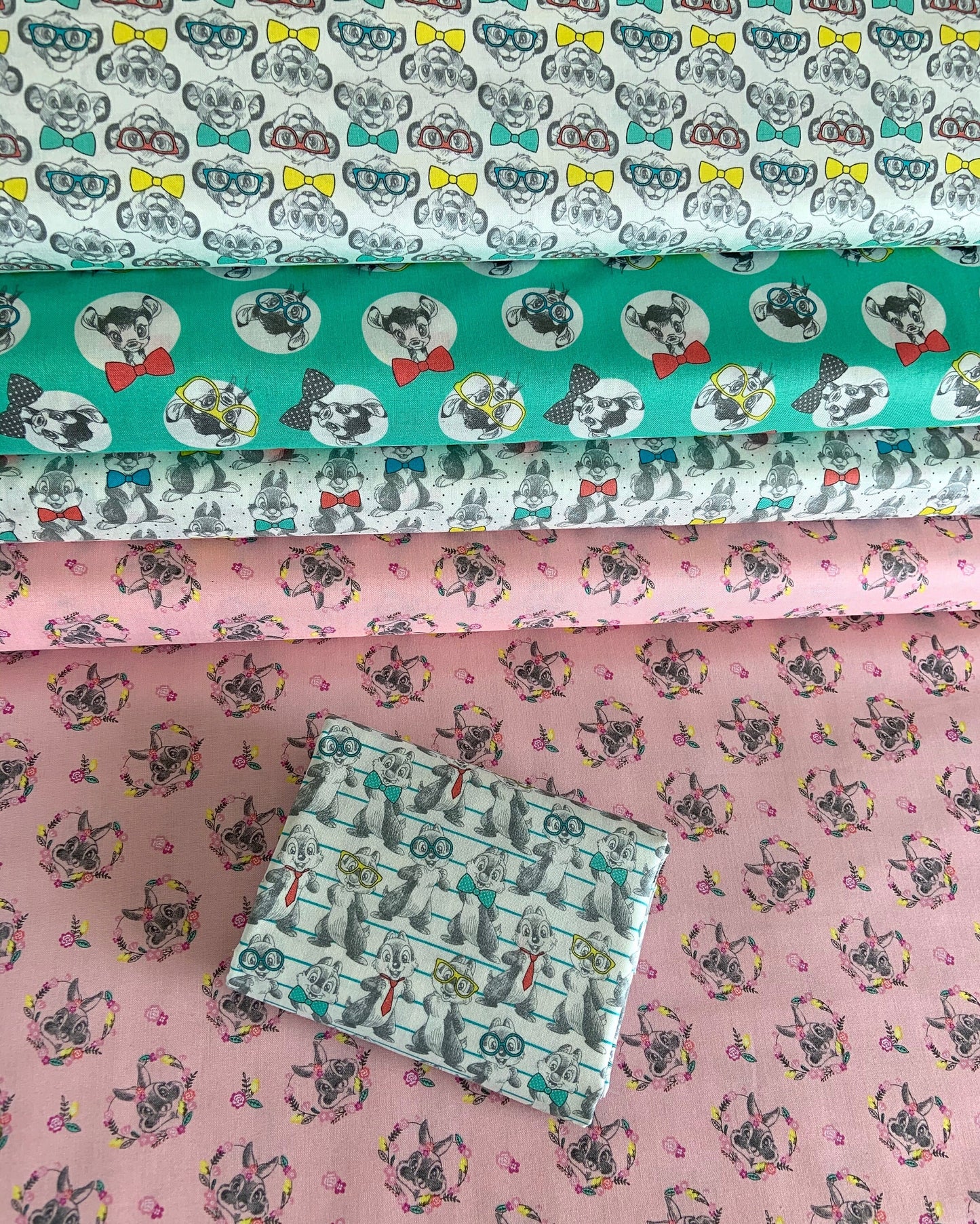 Disney Dress to Impress Look at Thumper Stripe 36" Panel Aqua 85040204P-1 Licensed Cotton Woven Panel