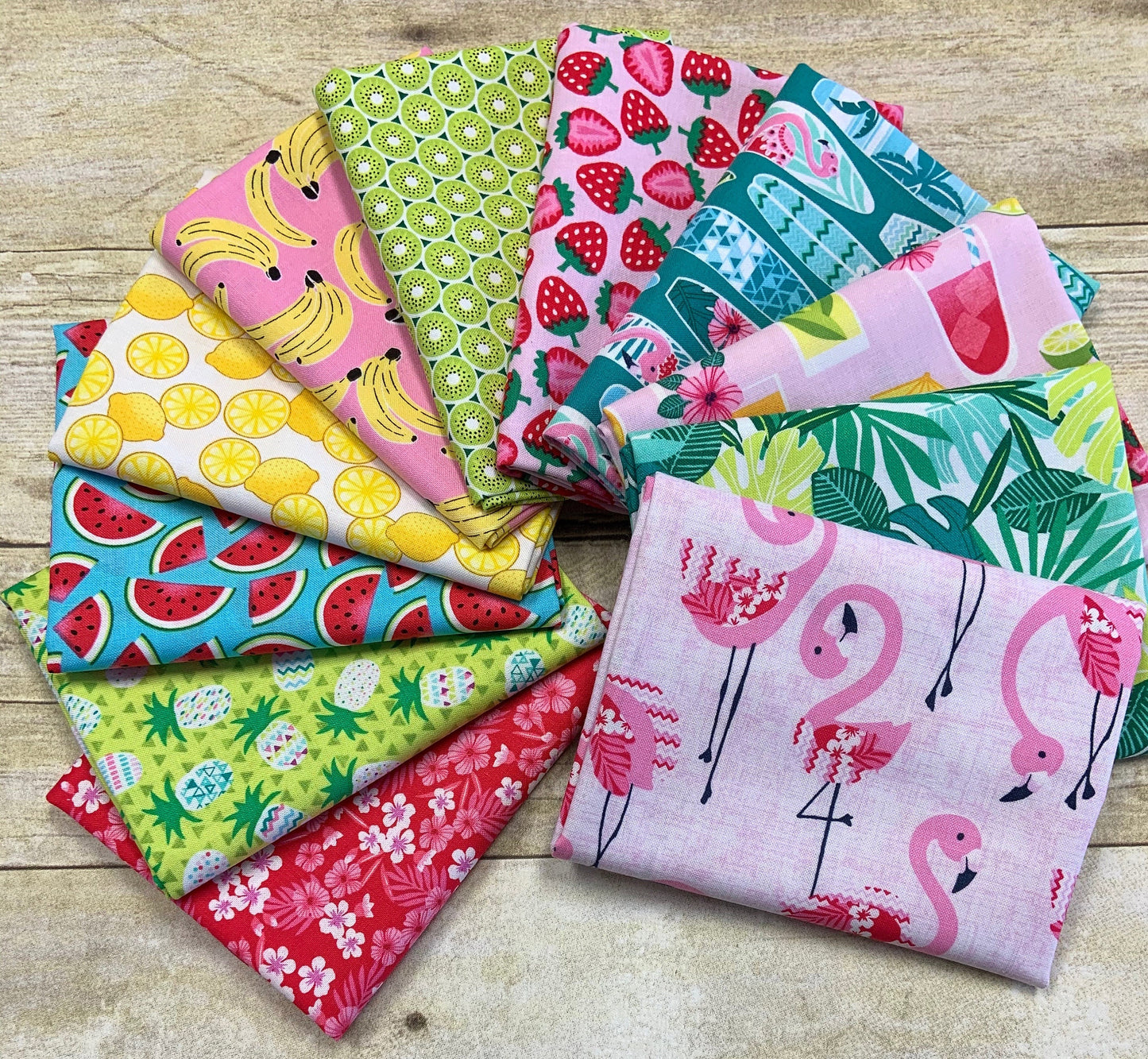 Flamingo Beach Mini Tropical Floral 5038-28 Cotton Woven Fabric