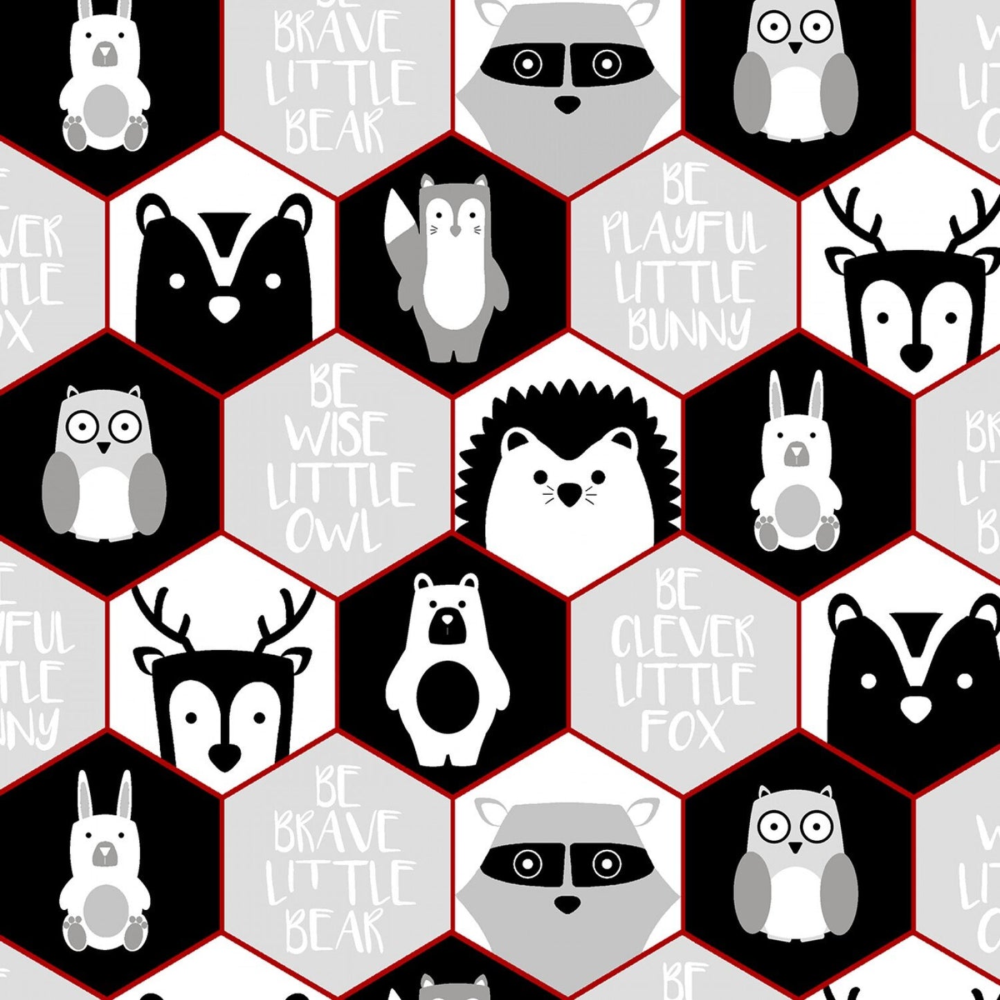 Be Wild by Jessica Mundo Honeycomb Gray 9038-91 Cotton Woven Cotton