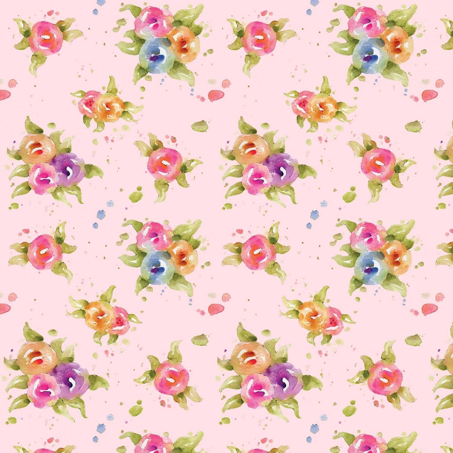 Little Darlings by Sillier Than Sally Designs Floral Pink LITD4158-P Cotton Woven Fabric