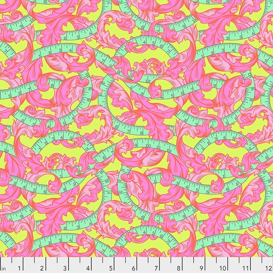 Tula Pink Homemade 108" Measure Twice in Morning QBTP004.MORNING 100% Cotton Sateen Wideback Quilt Backing