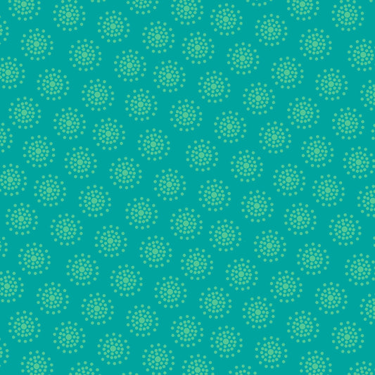 Owl's Woodland Adventure by Sharla Fults Tonal Dotted Dots Teal 5082-66 Cotton Woven Fabric