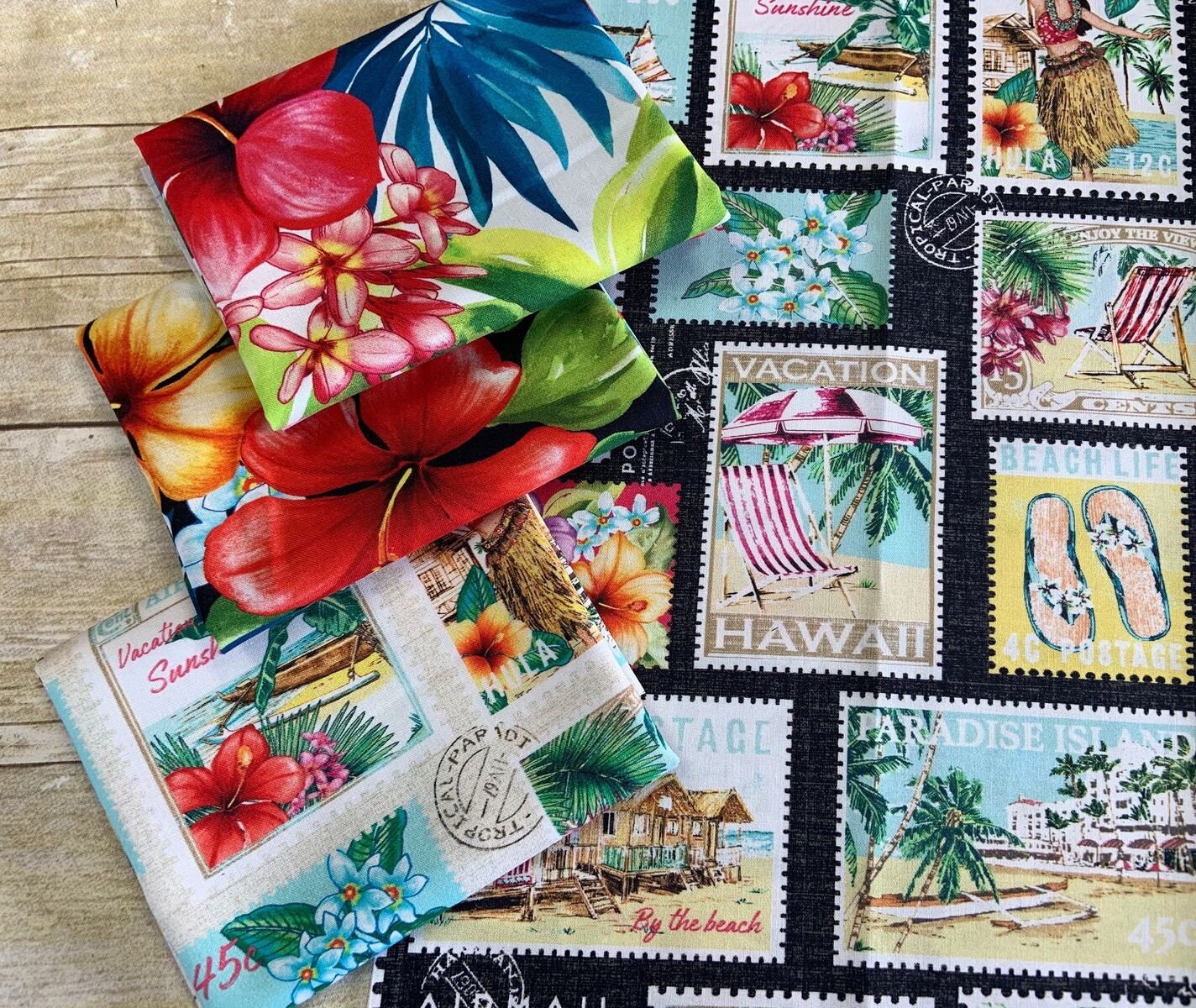 Lost in Paradise Tropical Getaway Cream DCX9117-CREM-D Cotton Woven Fabric