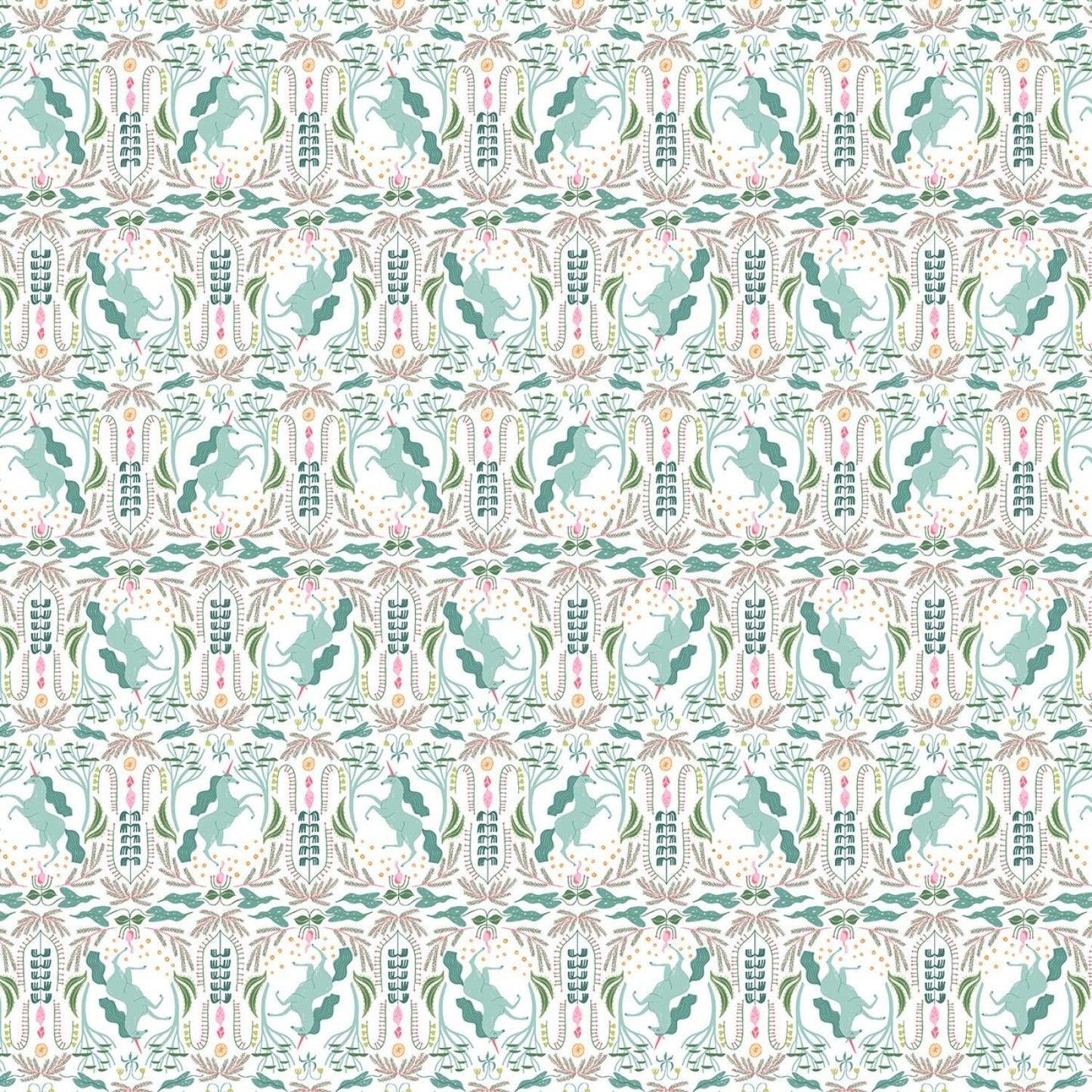 Mythical by Rae Ritchie Unicorn Toile White ST-SRR1432 Cotton Woven Fabric