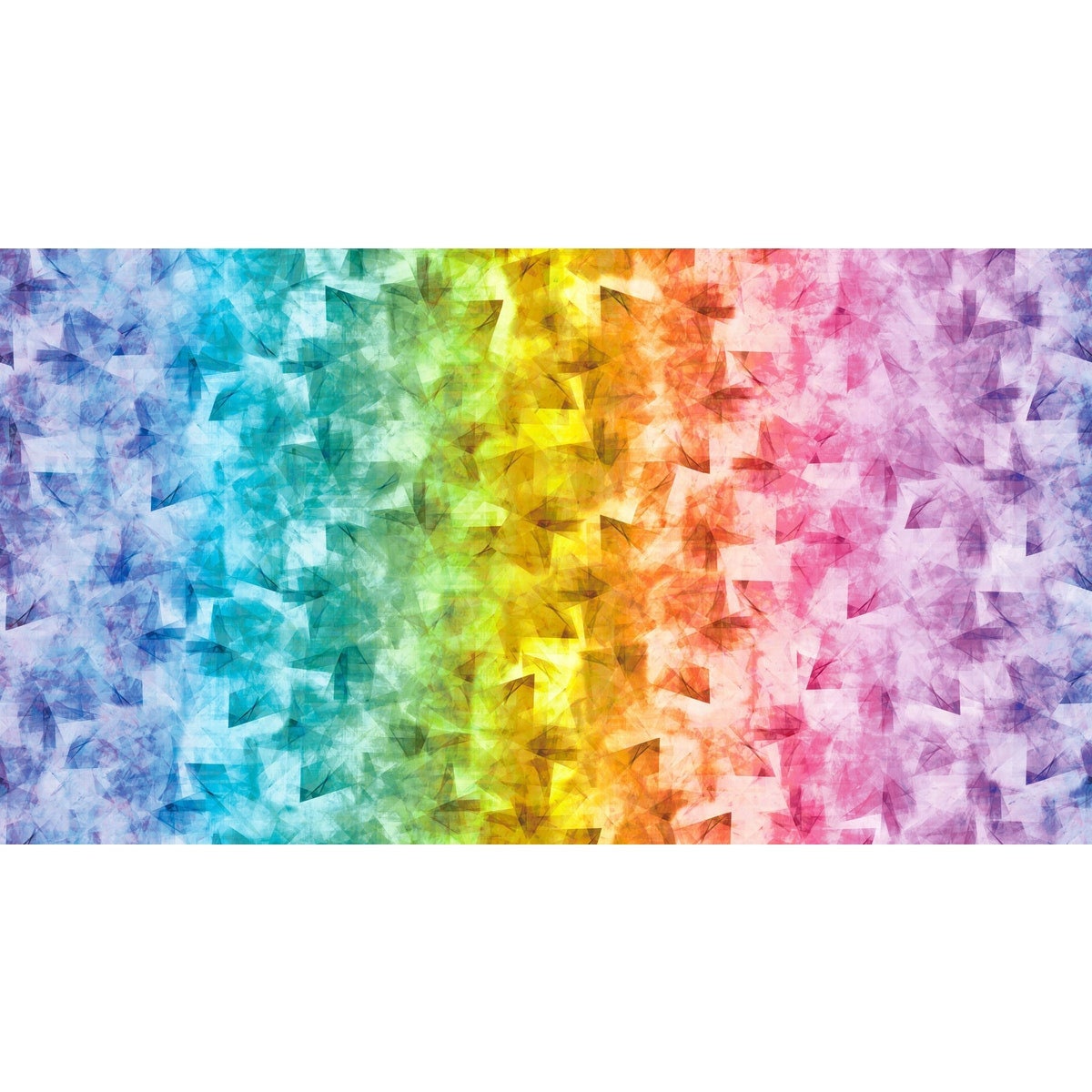 Geometry Digital Prism Rainbow Digitprint RJ1500-RA1D Cotton Woven Fabric