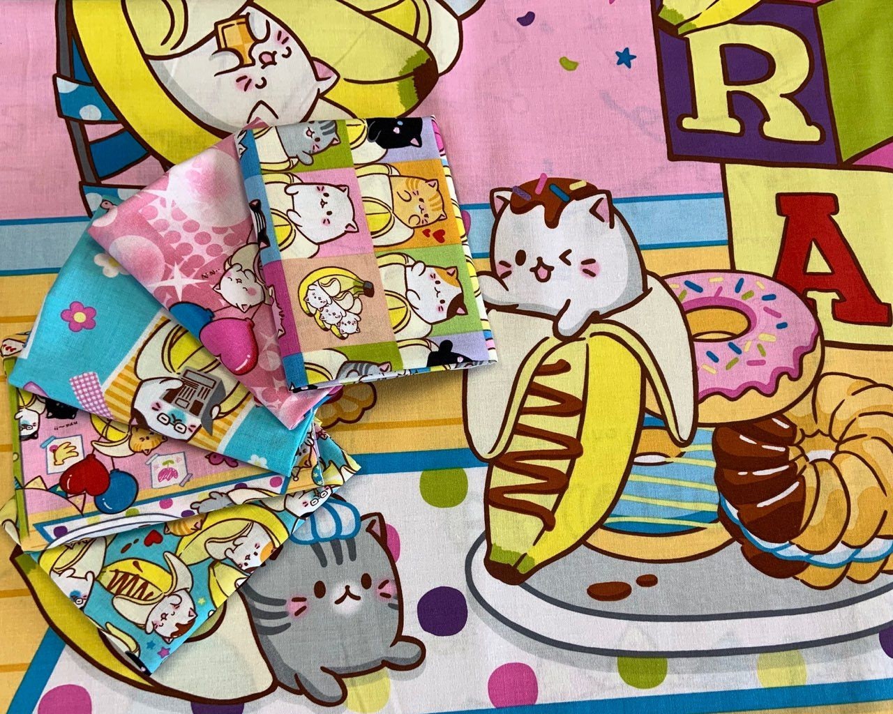 Bananya 24" Panel Bananya 10270X Cotton Woven Fabric