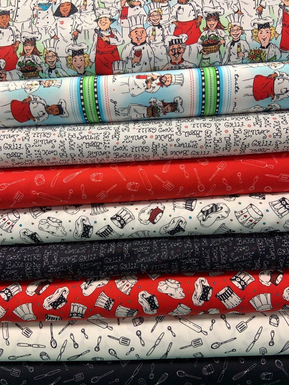 Chef's Special by Sheri Warren Utencils White 27642-Z Cotton Woven Fabric