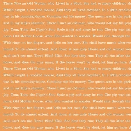 Goose Tales by J. Wecker Frisch Text Orange C9400-ORANGE Cotton Woven Fabric