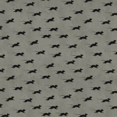 Goose Tales by J. Wecker Frisch Blind Mice Gray C9399-GRAY Cotton Woven Fabric