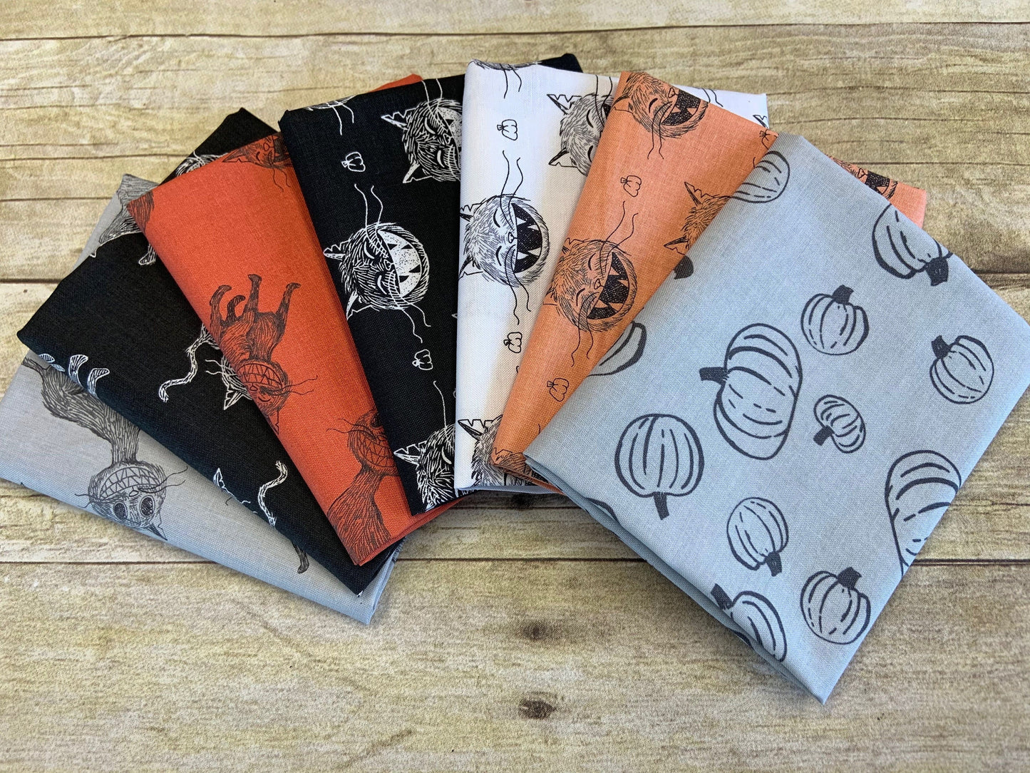 Scaredy Cat by Amanda Niederhauser Pumpkin Patch Gray C9412-GRAY Cotton Woven Fabric