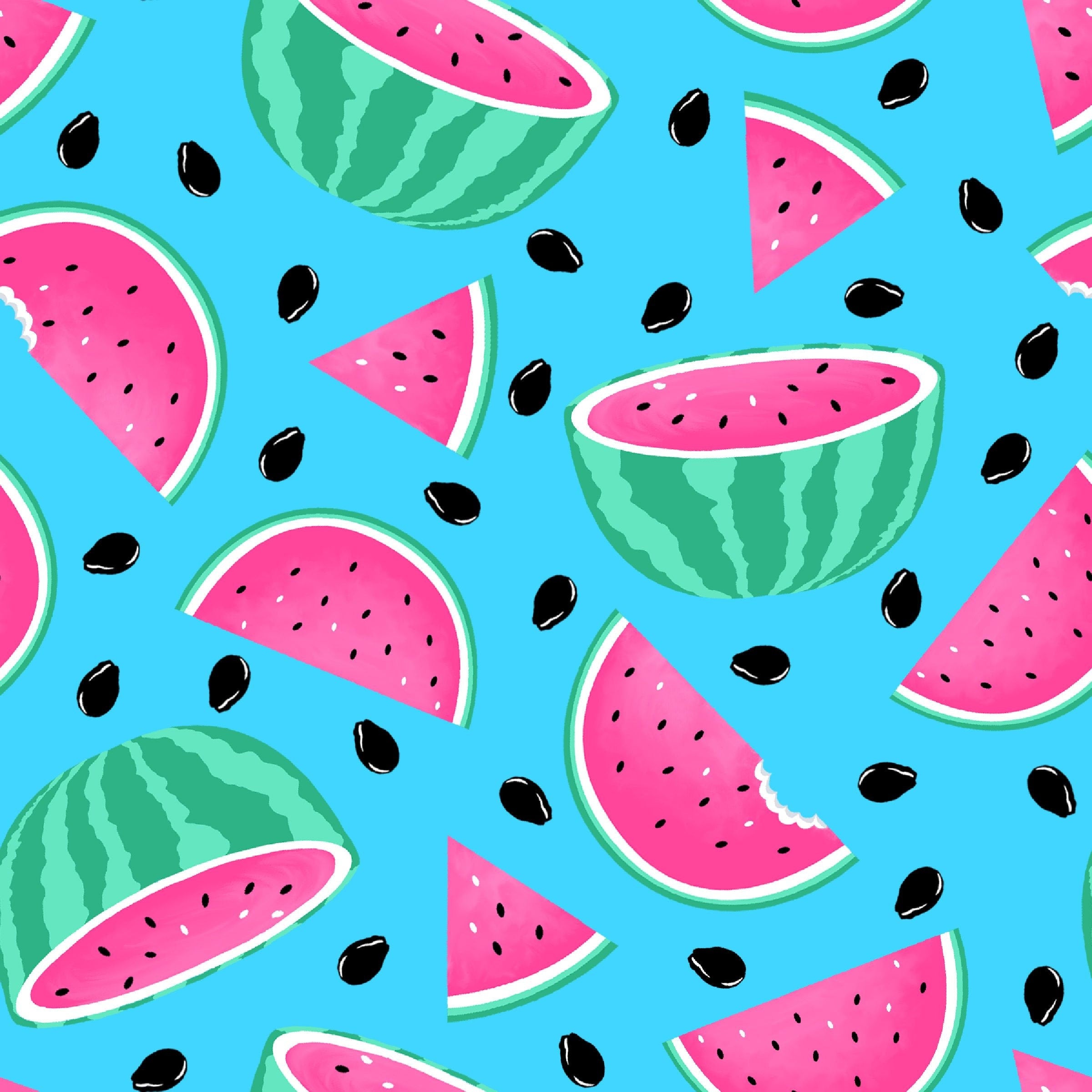 Pool Party Watermelons Lt Blue 100270 Cotton Woven Fabric The Fabric