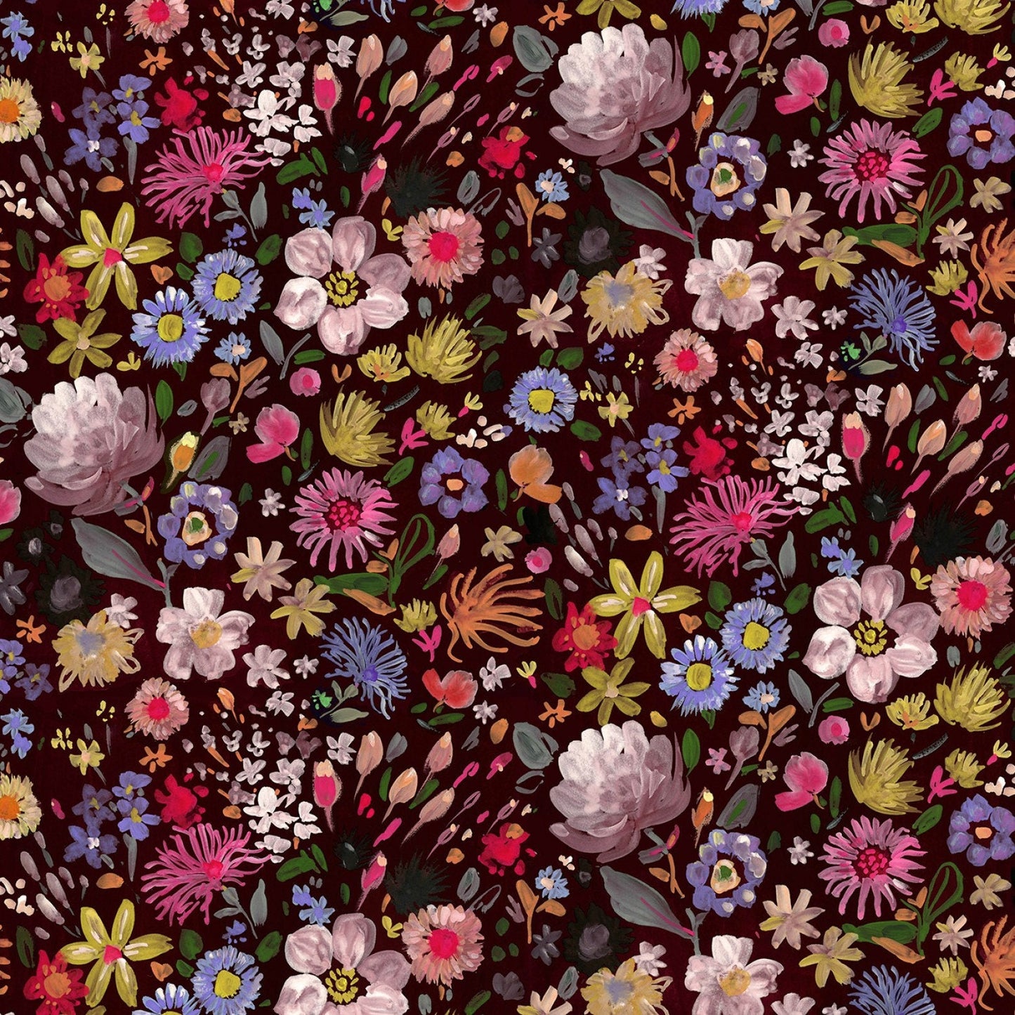Falling for you by August Wren Autumn Floral ST-DAW1571MU Cotton Woven Fabric