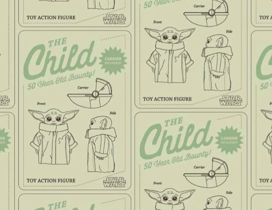 Licensed Star Wars The Mandalorian The Child Toy Green 17403429 Cotton Woven Fabric