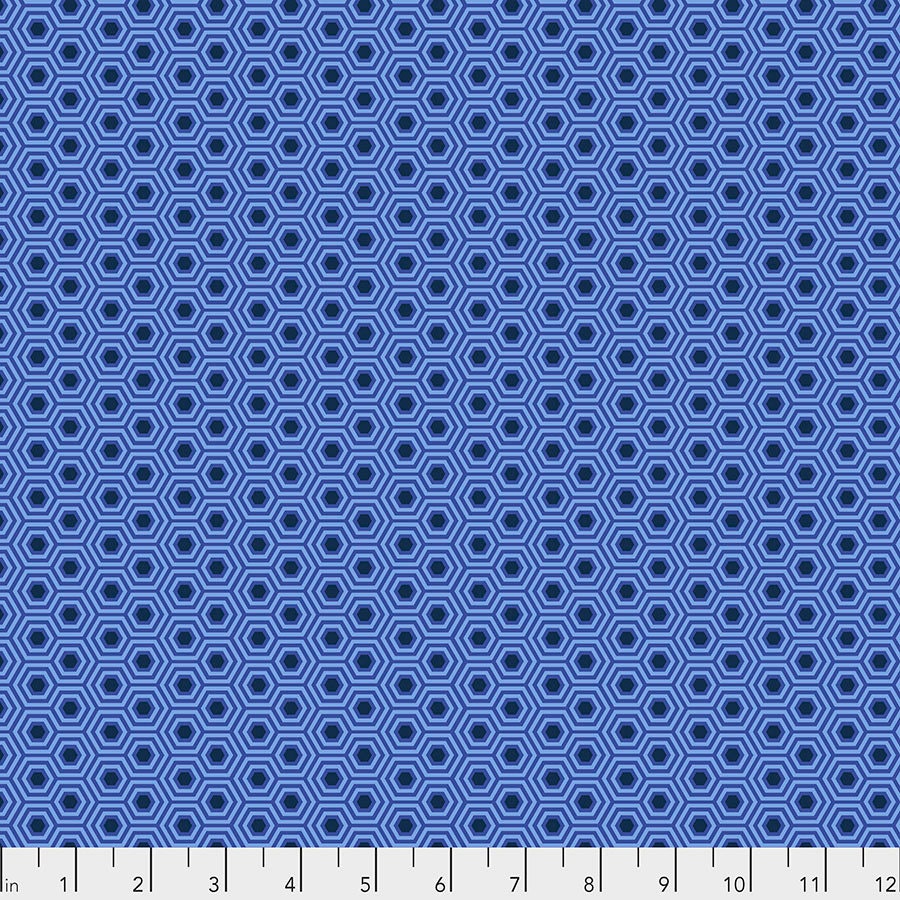 Tula Pink True Colors Hexy Deep Sea PWTP150.DEEPSEA Cotton Woven Fabric