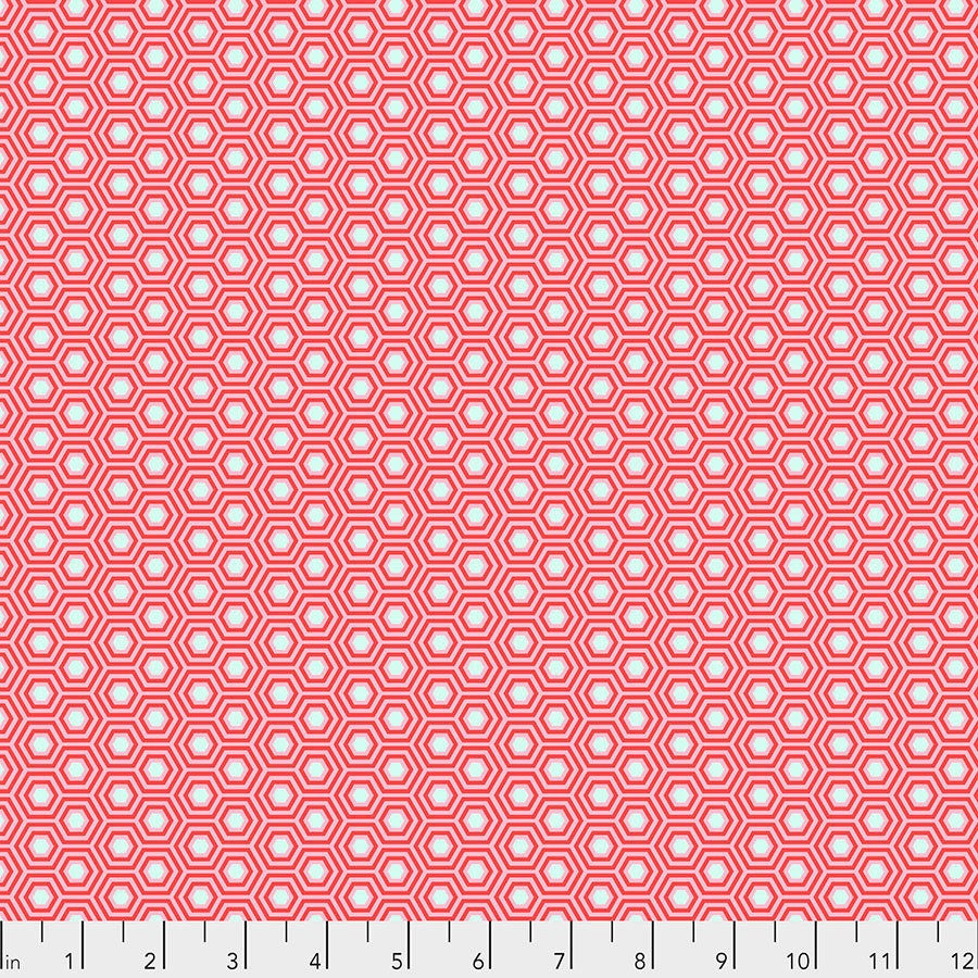 Tula Pink True Colors Hexy Flamingo PWTP150.FLAMINGO Cotton Woven Fabric