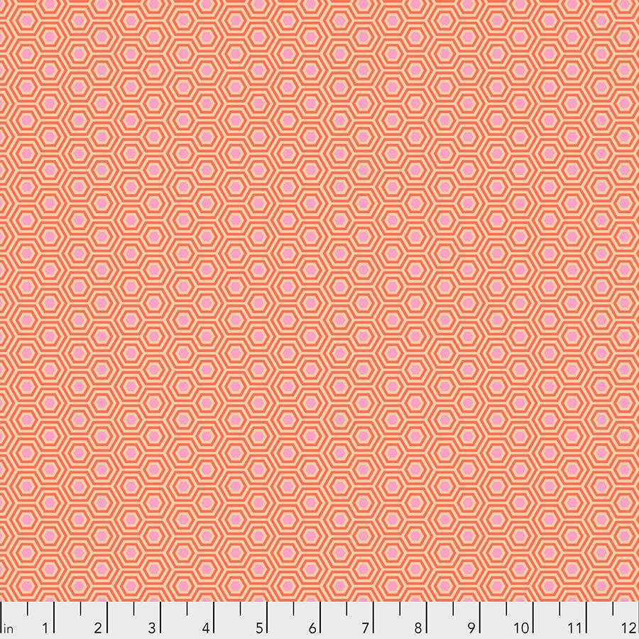 Tula Pink True Colors Hexy Peach Blossom PWTP150.PEACHBLOSSOM Cotton Woven Fabric