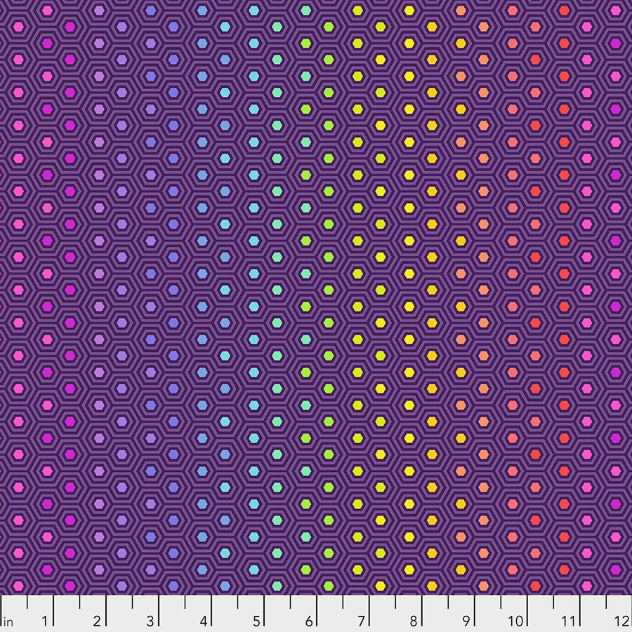 Tula Pink True Colors Hexy Rainbow Starling PWTP151.STARLING Cotton Woven Fabric