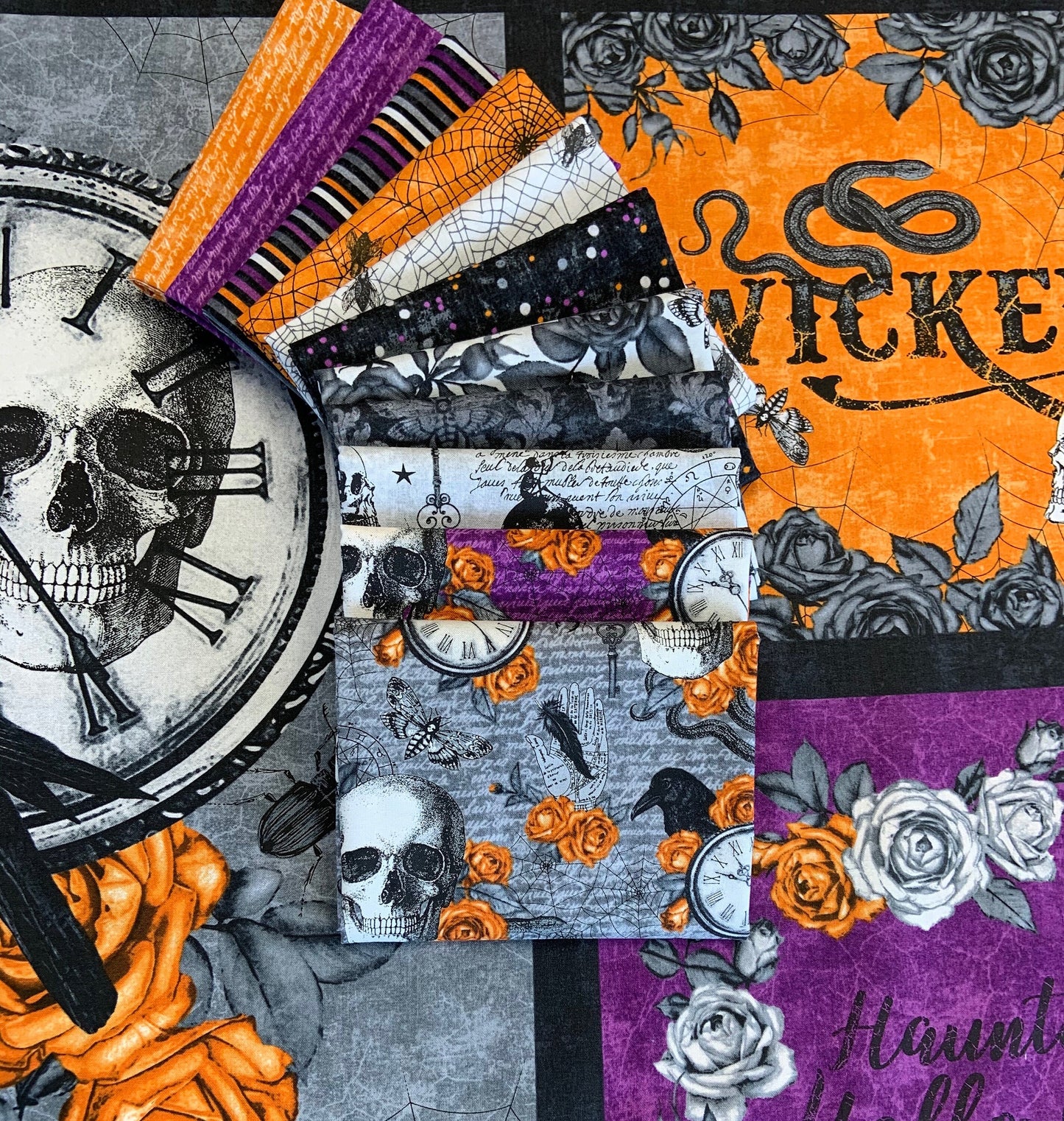 Wicked By Nina Djuric Spider Web 23445-54 Cotton Woven Fabric