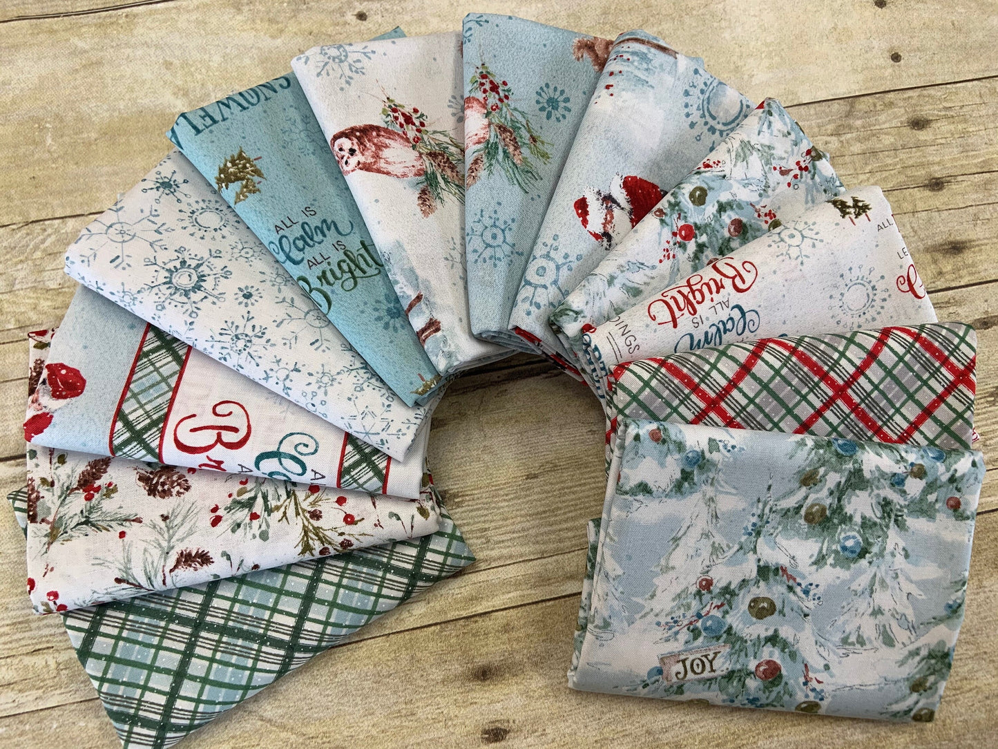A Magical Christmas by Lisa Audit Words Blue 86464-447 Cotton Woven Fabric