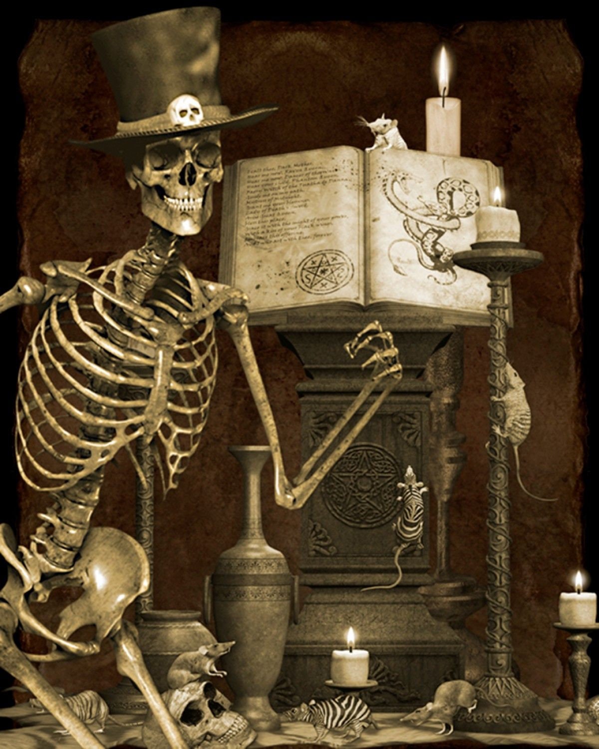 Holiday Spirit from Four Seasons 35" Panel Skeleton Graveyard AL40600C1 Digitally Printed Cotton Woven Panel