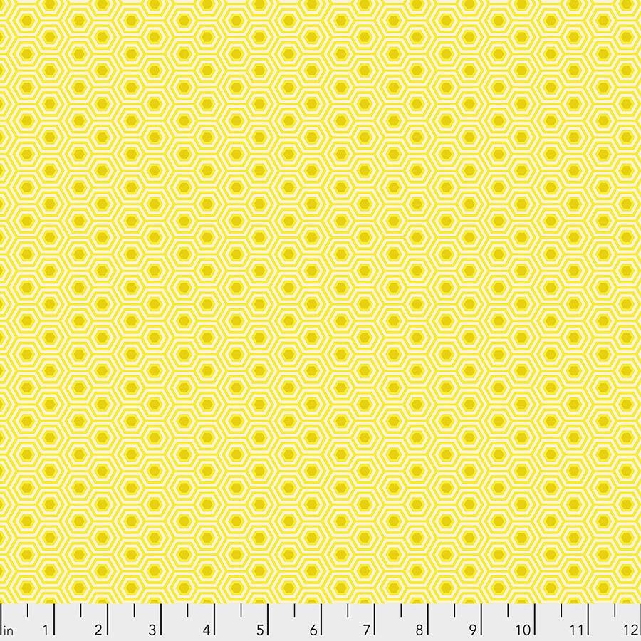 Tula Pink True Colors Hexy Sunshine PWTP150.SUNSHINE Cotton Woven Fabric