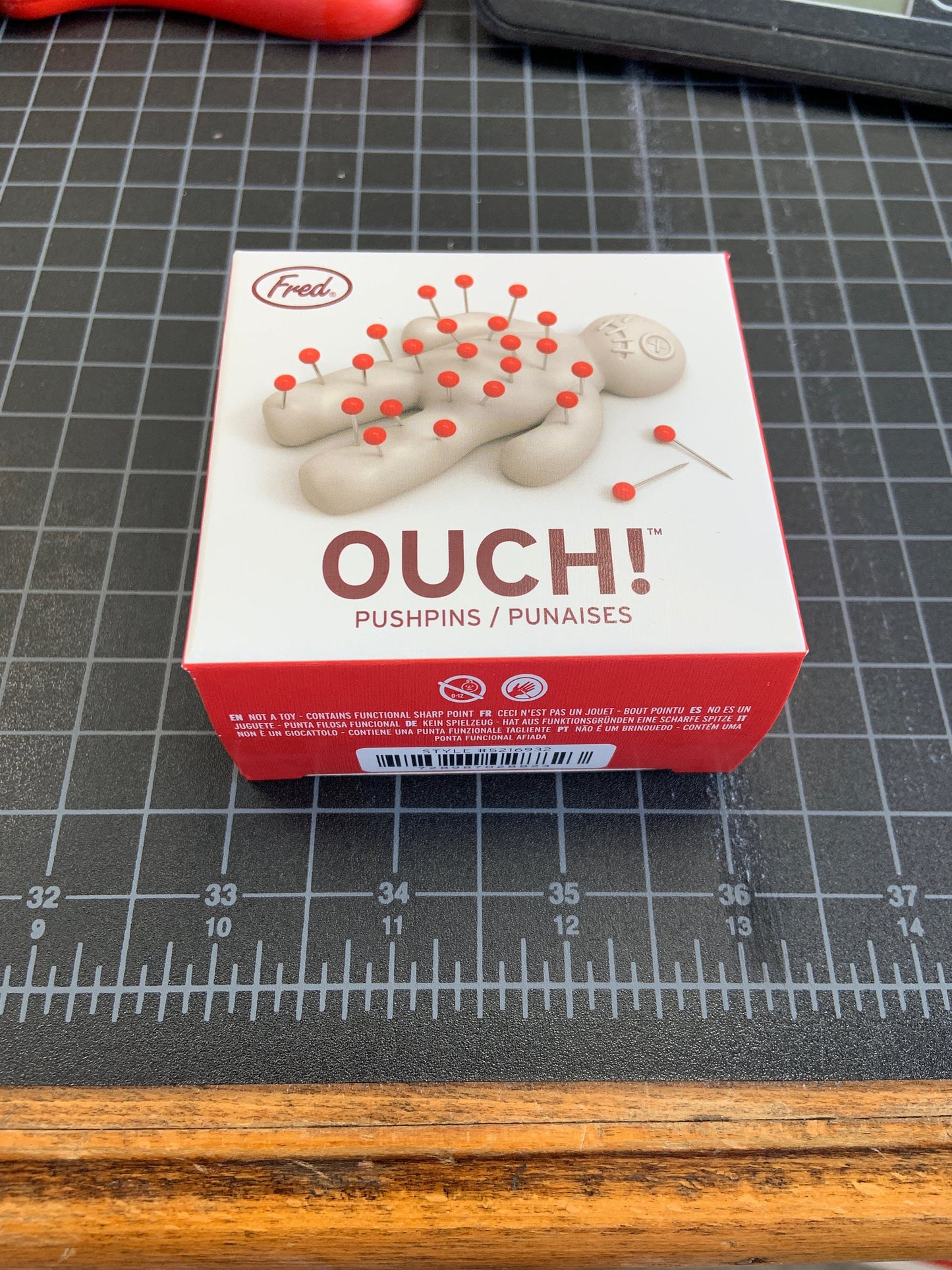 Fred PushPins VooDoo Pin Holder 5216932-25 Pins included Box size 3" x 2.75" x 1.5"