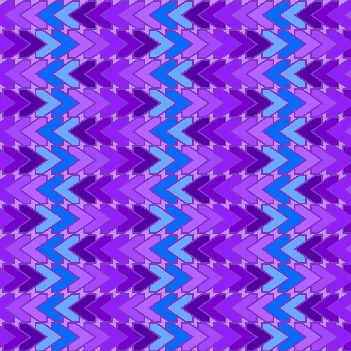 All Lined Up by Judy Gauthier Blue/Purple Chevron 5381-78 Digitally Printed Cotton Woven Fabric