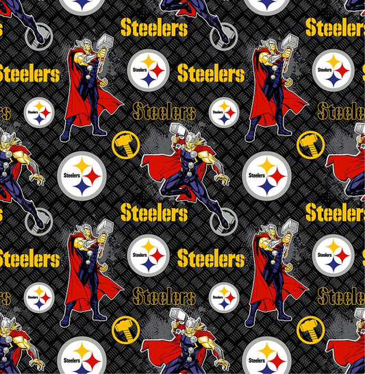 Licensed NFL Marvel Mash Up 70398-D Steelers/Thor Cotton Woven Fabric