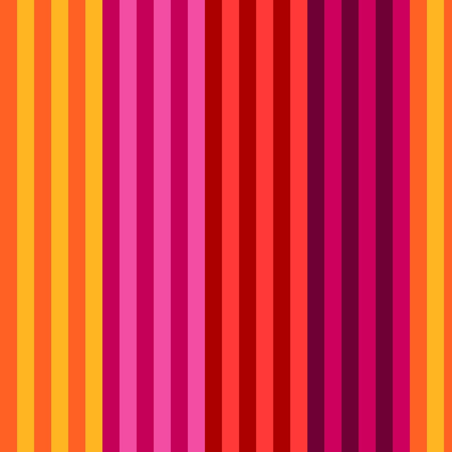 All Lined Up by Judy Gauthier Red/Yellow Narrow Stripe 5380-84 Digitally Printed Cotton Woven Fabric