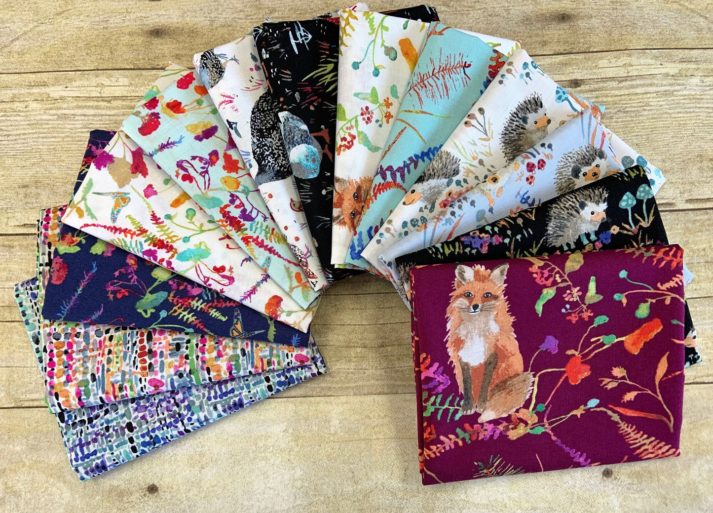 Fox Wood by Betsy Olmstead Fox White 51919C-1 Cotton Canvas Fabric