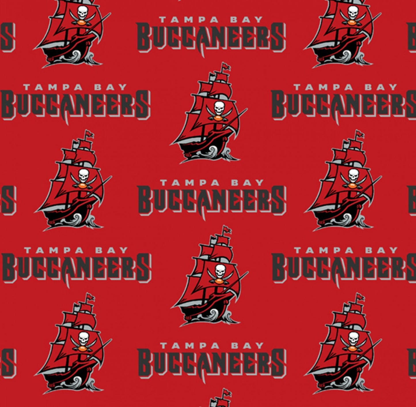 Licensed NFL Football NFL Tampa Bay Buccaneers 6488-D 60" Wide Cotton Woven Fabric