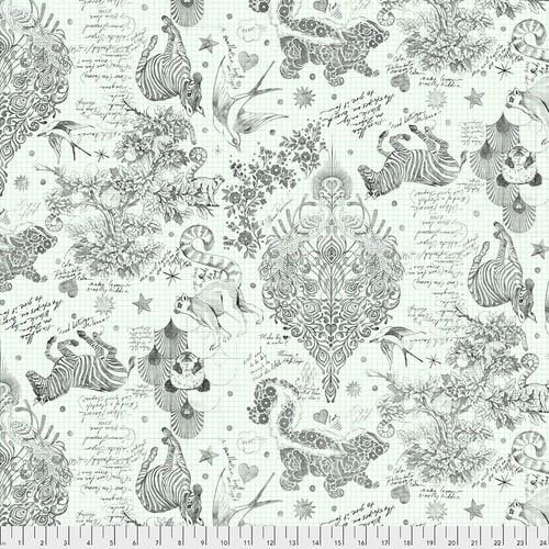 End of Bolt 29 inches Tula Pink Linework 108" Sketchyer Paper QBTP005 100% Cotton Sateen Wideback Quilt Backing