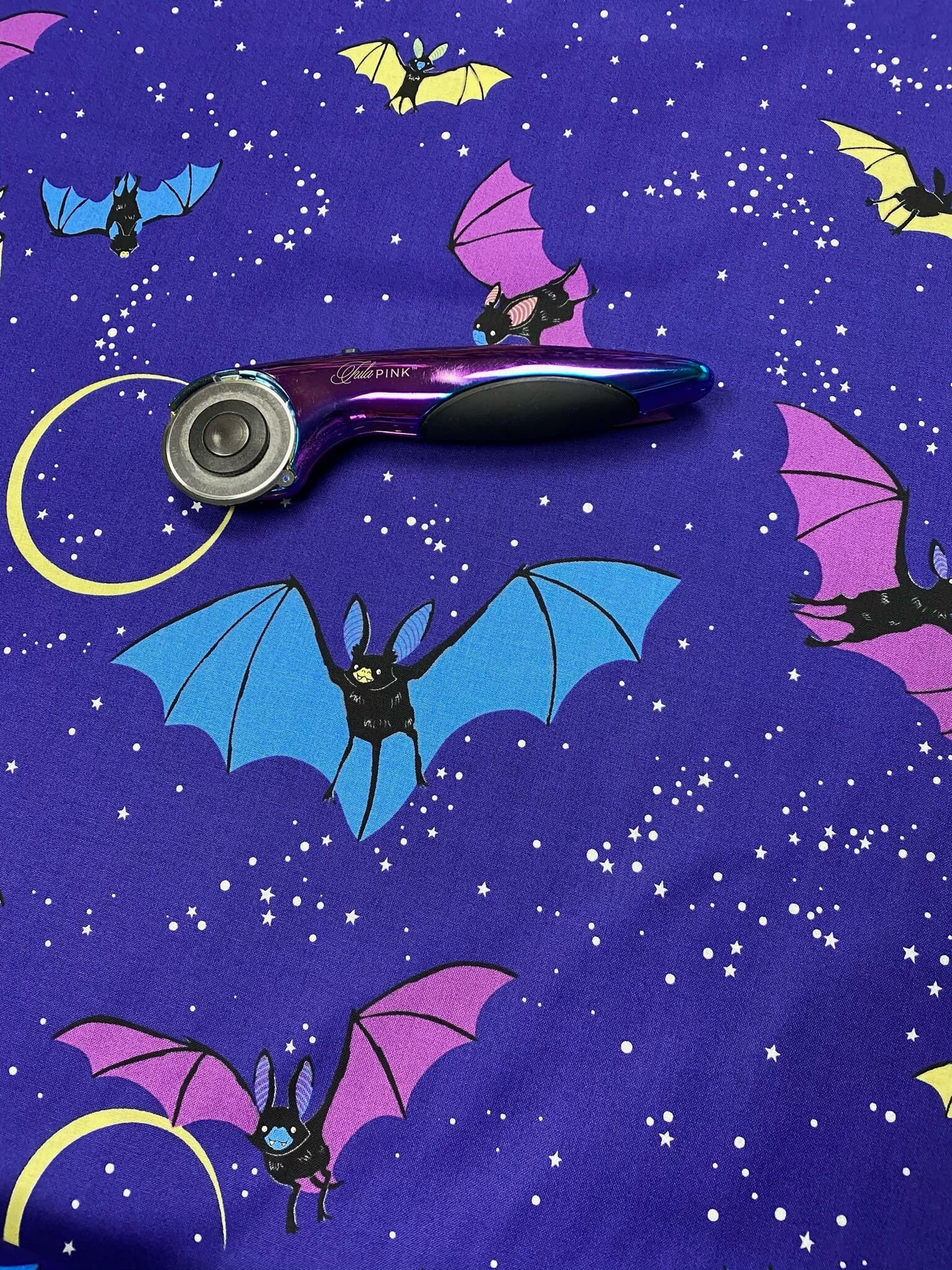 Haunted House Purple Bellatrix The Bat 8267c Cotton Woven Fabric