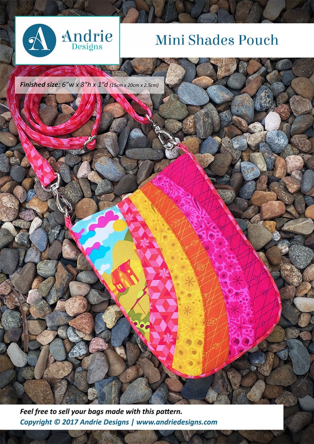 Andrie Designs Mini Shades Pouch Pattern AD018 by Lisa Ratford