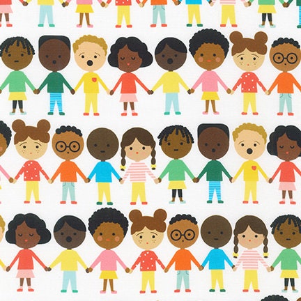 See Us. Hear Us. Love Us. by Ann Kelle AAK-20359-461-LOVE Cotton Woven Fabric
